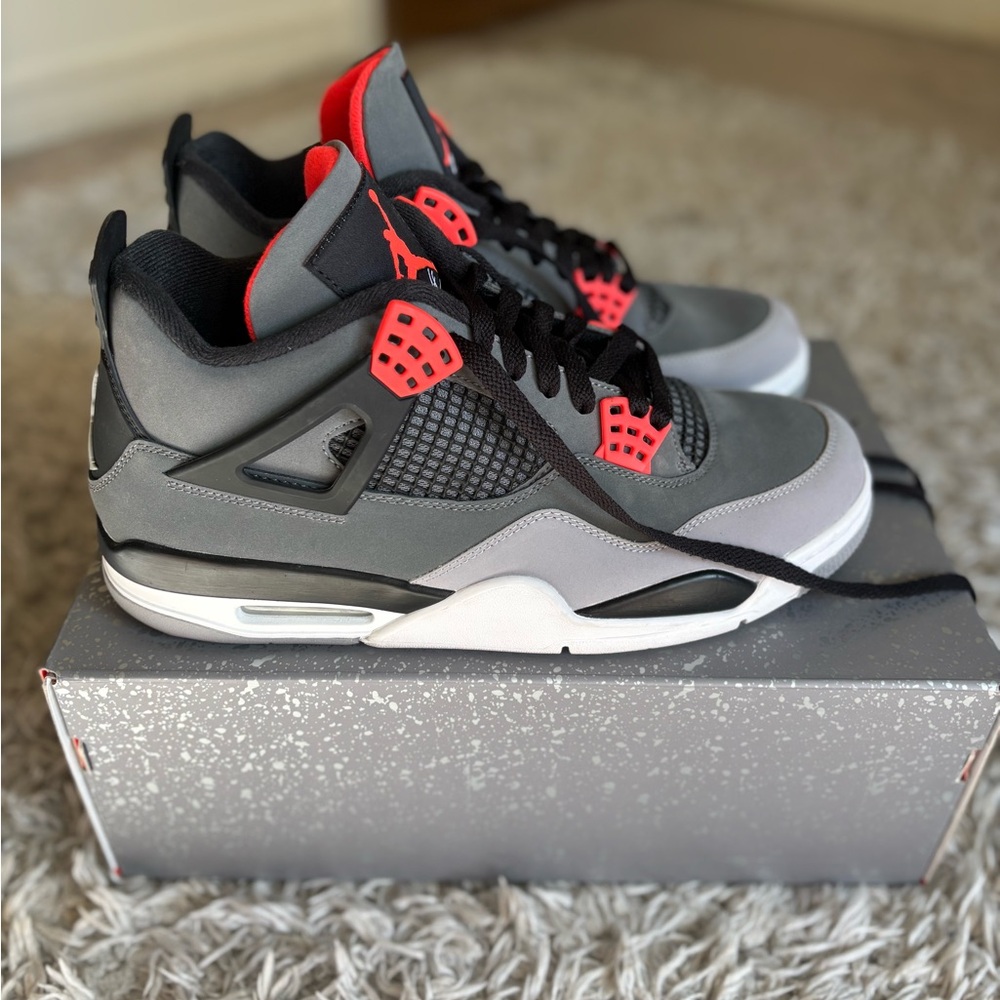 Jordan Gray and Red Sneakers